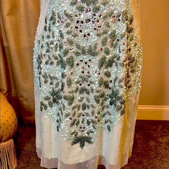 Adriana Papell BodyCon Mint Green Embellished Dress - Picture 6 of 6